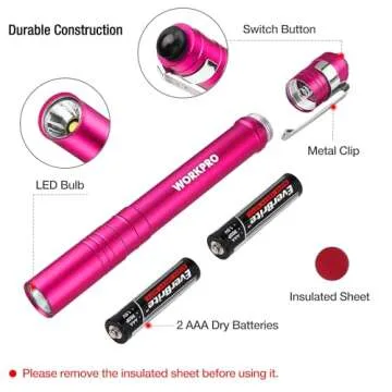 WORKPRO LED Pen Light - Durable, Lightweight Flashlights