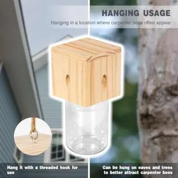 Wood Carpenter Bee Trap - Stylish and Effective Outdoors