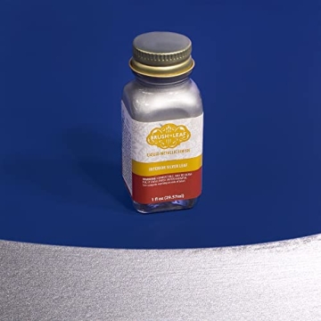 AMACO Brush N Leaf Liquid Silver Paint for Crafting Projects