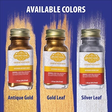 AMACO Brush N Leaf Liquid Silver Paint for Crafting Projects