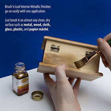 AMACO Brush N Leaf Liquid Silver Paint for Crafting Projects