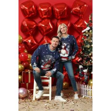 Men`s Ugly Christmas Sweater Unisex Women`s Funny Novelty Santa Pullover for Party Go Snow Gnome or Go Home Medium