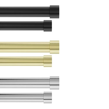 Elegant Umbra Cappa Double Curtain Rod Set 66-120 Inch