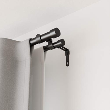 Elegant Umbra Cappa Double Curtain Rod Set 66-120 Inch