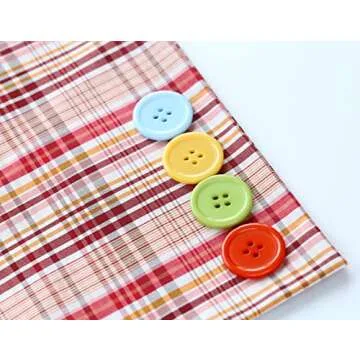GANSSIA 1 Inch (25mm) 15 Colors Assorted Buttons Sewing Flatback Button Multicolors Pack of 90 with Box (Each Color 6 pcs)