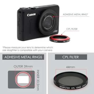 Magnetic Circular Polarising Filter for Sony RX100