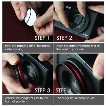 Magnetic Circular Polarising Filter for Sony RX100