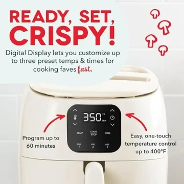 Compact DASH Tasti-Crisp Air Fryer for Healthy Cooking