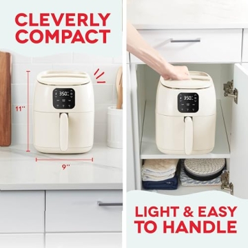 Compact DASH Tasti-Crisp Air Fryer for Healthy Cooking