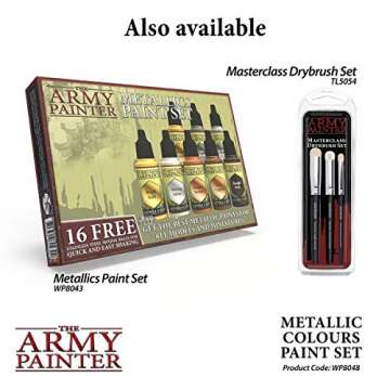 The Army Painter Metallic Paint Set - 10 Vivid Colors for Miniatures