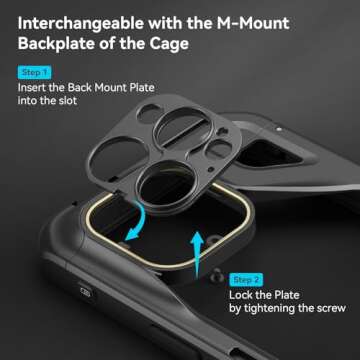 SmallRig 17mm Lens Back Mount Plate for iPhone Photography