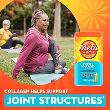 Metamucil Daily Fiber + Collagen, Sugar-Free Digestive Support