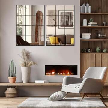 Muzilife 31x47 Black Rectangular Mirror for Stylish Homes