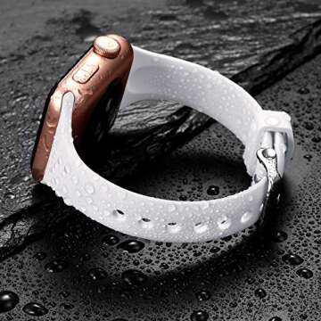 Laffav Slim Band Compatible with Apple Watch 40mm 38mm 41mm 44mm 42mm 45mm 46mm 49mm for Women Men, Soft Silicone Narrow Thin Sport Replacement Strap for iWatch Series 10 9 8 7 6 5 4 3 2 1 Ultra SE