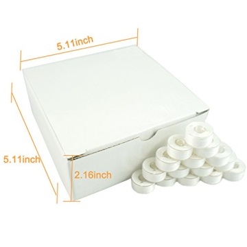 144pcs White Poly Thread Prewound Bobbin for Sewing
