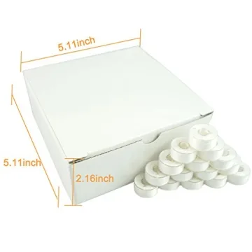 144pcs White Poly Thread Prewound Bobbin for Sewing