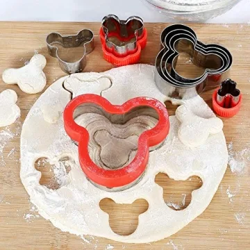 BakingWorld Mickey Mouse Cookie Cutter Set for Baking Fun