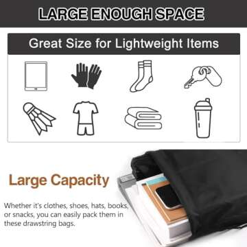 COIDEA Large Capacity Drawstring Backpack Set of 6