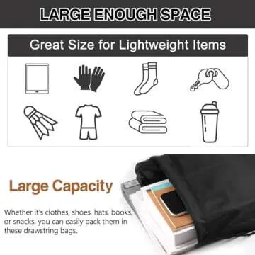 COIDEA Large Capacity Drawstring Backpack Set of 6