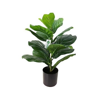Realistic 22" Artificial Fiddle Leaf Fig Tree for Home Office