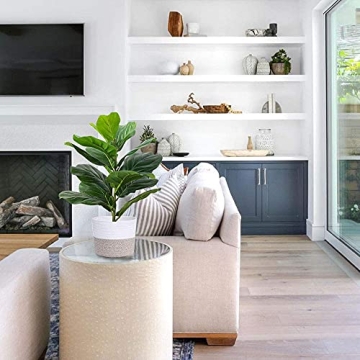 Realistic 22" Artificial Fiddle Leaf Fig Tree for Home Office