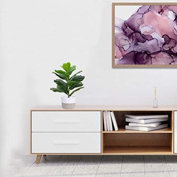 Realistic 22" Artificial Fiddle Leaf Fig Tree for Home Office