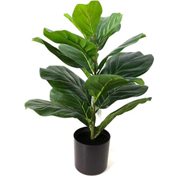 Realistic 22" Artificial Fiddle Leaf Fig Tree for Home Office