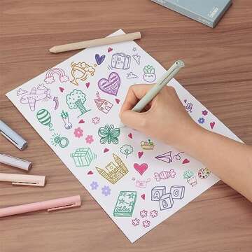 6PCS Colored Gel Pens Fine Point 0.5mm Assorted Colors Ink Pen for Drawing Journaling Notetaking Bible Non-Bleed Smooth Writing Pen Multi-colored No Smudge & Smear Office Back-to-School Supplies