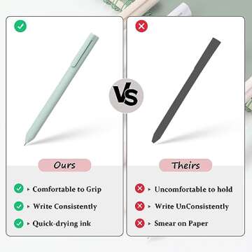 6PCS Colored Gel Pens Fine Point 0.5mm Assorted Colors Ink Pen for Drawing Journaling Notetaking Bible Non-Bleed Smooth Writing Pen Multi-colored No Smudge & Smear Office Back-to-School Supplies