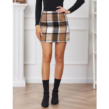 Stylish Plaid Skirt for Women 2024 - Chic High-Waisted Mini