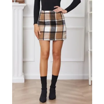 Stylish Plaid Skirt for Women 2024 - Chic High-Waisted Mini