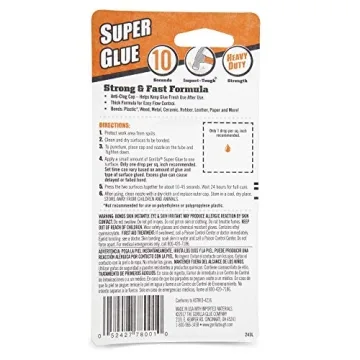 Gorilla Super Glue Clear Exceptional Adhesive Strength