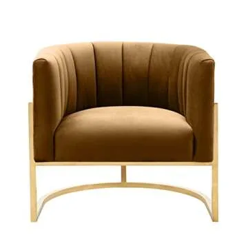 Tov Furniture Magnolia Cognac Velvet Chair – Modern Luxury