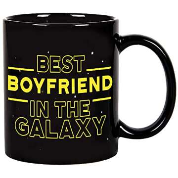 Fatbaby Best Boyfriend in the Galaxy Coffee Mug,Boyfriend Birthday Gifts,Funny Boyfriend Mug,Valenti...