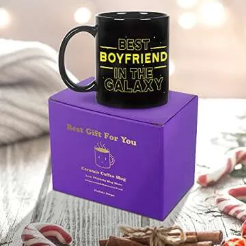Fatbaby Best Boyfriend in the Galaxy Coffee Mug,Boyfriend Birthday Gifts,Funny Boyfriend Mug,Valentine's Day Gifts Cup For Boyfriend Him 11 oz
