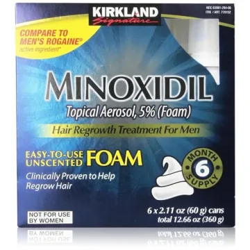 Kirkland Signature Minoxidil Hair Regrowth Foam for Men, 2.11 oz, 6 Count (6 Month Supply)