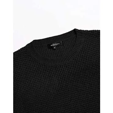MEROKEETY Women's Stylish Waffle Knit Sweater for All Occasions