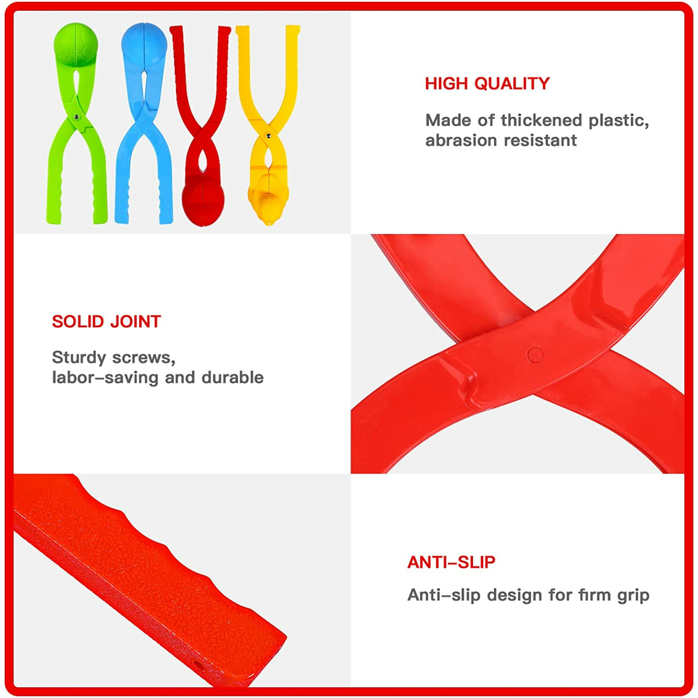 Snowball Maker Toy Set for Kids - 4 Pack