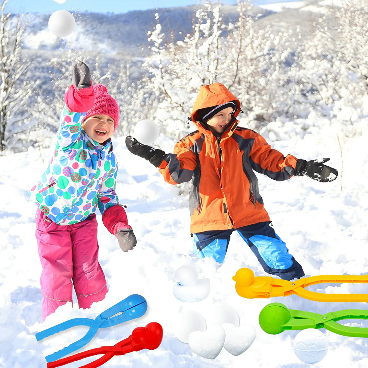 Snowball Maker Toy Set for Kids - 4 Pack