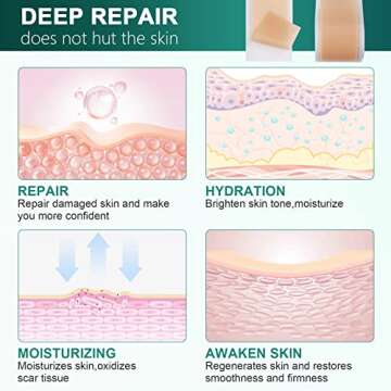 Silicone Scar Sheets,Silicone Scar Tape(1.6"x 120" Roll-3M), Reusable and Effective Scar Removal Sheets, Silicone Scar Removal Sheets for Surgical Scars,Healing Keloid, C-Section, Tummy Tuck