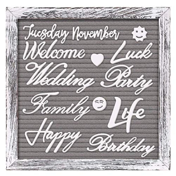 Double-Sided Rustic Felt Letter Board for Announcements