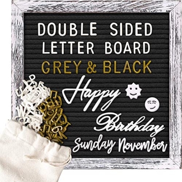 Double-Sided Rustic Felt Letter Board for Announcements