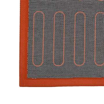 Amazon Basics Silicone Non-Stick Eclair Baking Mat, Reusable, Easy to Clean, 2 Pack, Black/Red/White, Rectangular, 15.7" x 11.8" (Previously AmazonCommercial brand)