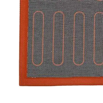 Amazon Basics Silicone Non-Stick Eclair Baking Mat, Reusable, Easy to Clean, 2 Pack, Black/Red/White, Rectangular, 15.7" x 11.8" (Previously AmazonCommercial brand)