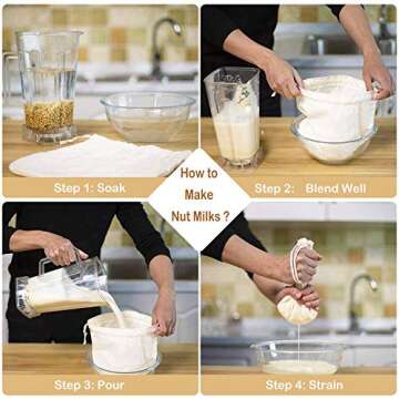 Eco-Friendly Nut Milk Bags for Homemade Milks and Juices