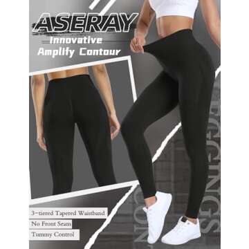 ASERAY Scrunch Butt Lifting Leggings: High Waisted Yoga Pants for Women
