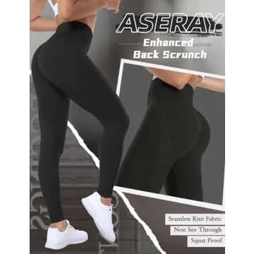 ASERAY Scrunch Butt Lifting Leggings for Women Activewear