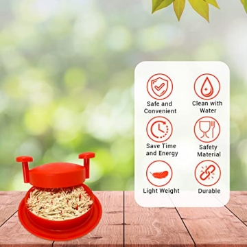 8 Inch Red Chicken Shredder Machine Non-Skid Base