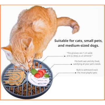 CEOCE 2 PCS Dog Slow Feeder Bowl - Durable Silicone & Anti-Slip Design