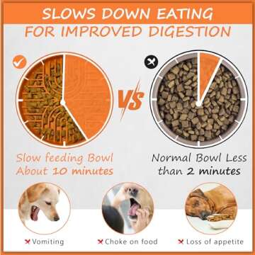 CEOCE Dog Slow Feeder Bowl - Anti-Slip Silicone Design